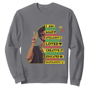 I Am Black Woman Sweatshirt Afro African American Pride Black History Month TS02 Charcoal Print Your Wear
