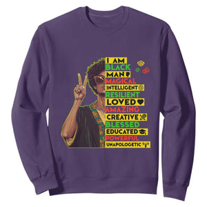 I Am Black Woman Sweatshirt Afro African American Pride Black History Month TS02 Purple Print Your Wear