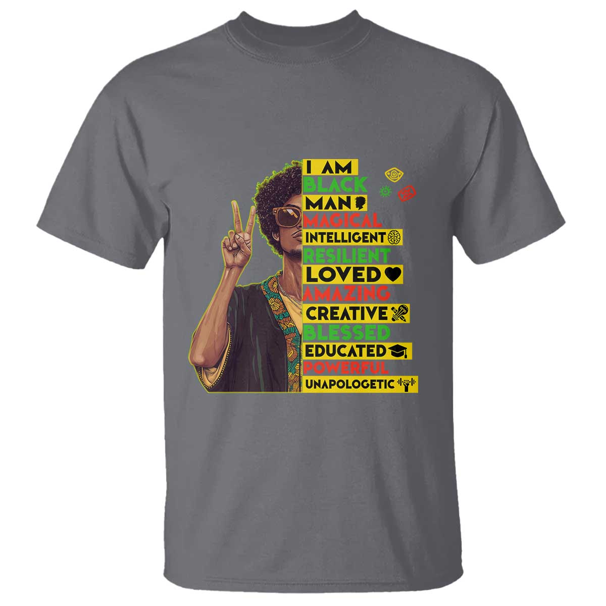 I Am Black Woman T Shirt Afro African American Pride Black History Month TS02 Charcoal Print Your Wear