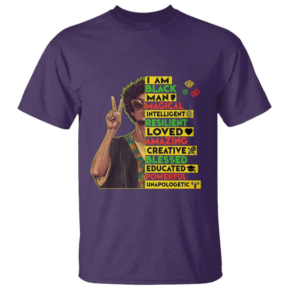 I Am Black Woman T Shirt Afro African American Pride Black History Month TS02 Purple Print Your Wear
