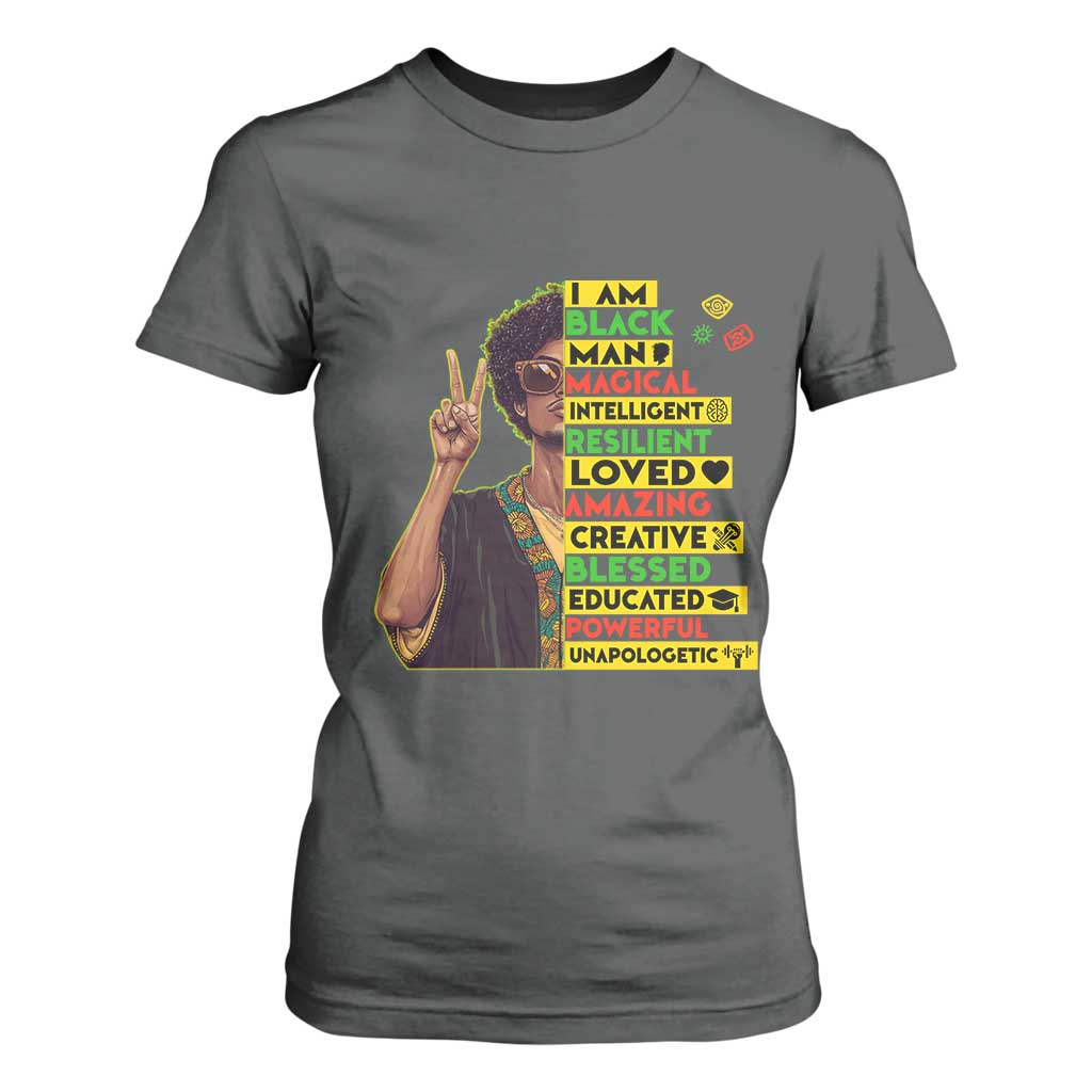 I Am Black Woman T Shirt For Women Afro African American Pride Black History Month TS02 Dark Heather Print Your Wear
