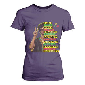 I Am Black Woman T Shirt For Women Afro African American Pride Black History Month TS02 Purple Print Your Wear