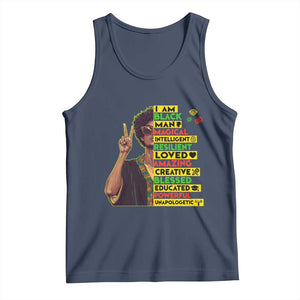 I Am Black Woman Tank Top Afro African American Pride Black History Month TS02 Navy Print Your Wear