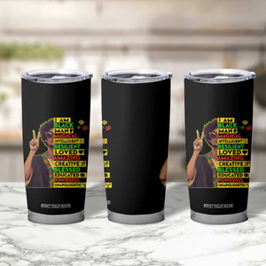 I Am Black Woman Tumbler Cup Afro African American Pride Black History Month TS02 Print Your Wear