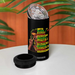 I Am Black Man 4 in 1 Can Cooler Tumbler Afro African American Pride Black History Month TS02 Print Your Wear