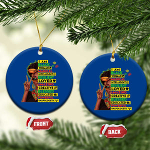 I Am Black Man Ceramic Ornament Afro African American Pride Black History Month TS02 1pc Blue Print Your Wear