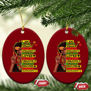 I Am Black Man Ceramic Ornament Afro African American Pride Black History Month TS02 Print Your Wear