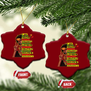 I Am Black Man Ceramic Ornament Afro African American Pride Black History Month TS02 Print Your Wear