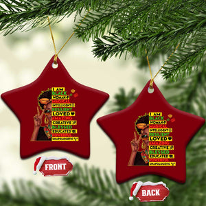I Am Black Man Ceramic Ornament Afro African American Pride Black History Month TS02 Print Your Wear