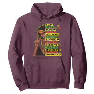 I Am Black Man Hoodie Afro African American Pride Black History Month TS02 Maroon Print Your Wear