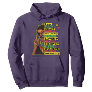 I Am Black Man Hoodie Afro African American Pride Black History Month TS02 Purple Print Your Wear