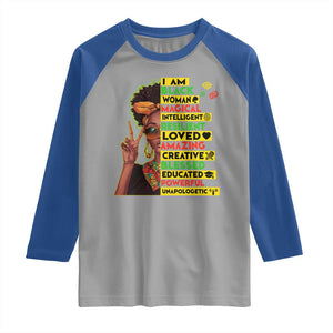 I Am Black Man Raglan Shirt Afro African American Pride Black History Month TS02 Sport Gray Royal Print Your Wear