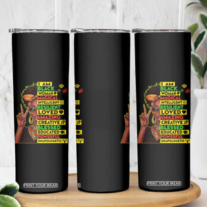 I Am Black Man Skinny Tumbler Afro African American Pride Black History Month TS02 Print Your Wear