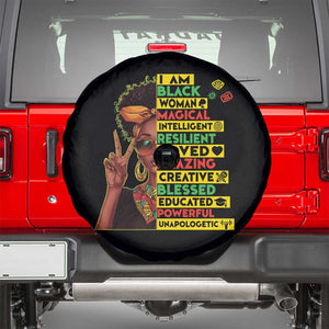 I Am Black Man Spare Tire Cover Afro African American Pride Black History Month TS02 Black Print Your Wear