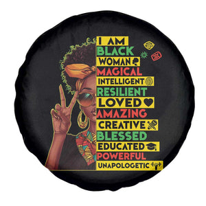 I Am Black Man Spare Tire Cover Afro African American Pride Black History Month TS02 Print Your Wear