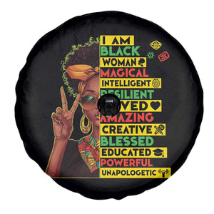 I Am Black Man Spare Tire Cover Afro African American Pride Black History Month TS02 Print Your Wear