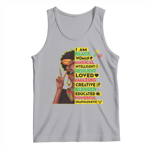 I Am Black Man Tank Top Afro African American Pride Black History Month TS02 Athletic Heather Print Your Wear