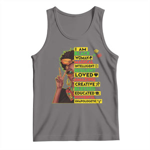I Am Black Man Tank Top Afro African American Pride Black History Month TS02 Deep Heather Print Your Wear