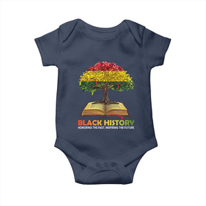 Black History Month Baby Onesie Honoring The Past Inspiring The Future African American Roots Pride TS02 Navy Print Your Wear