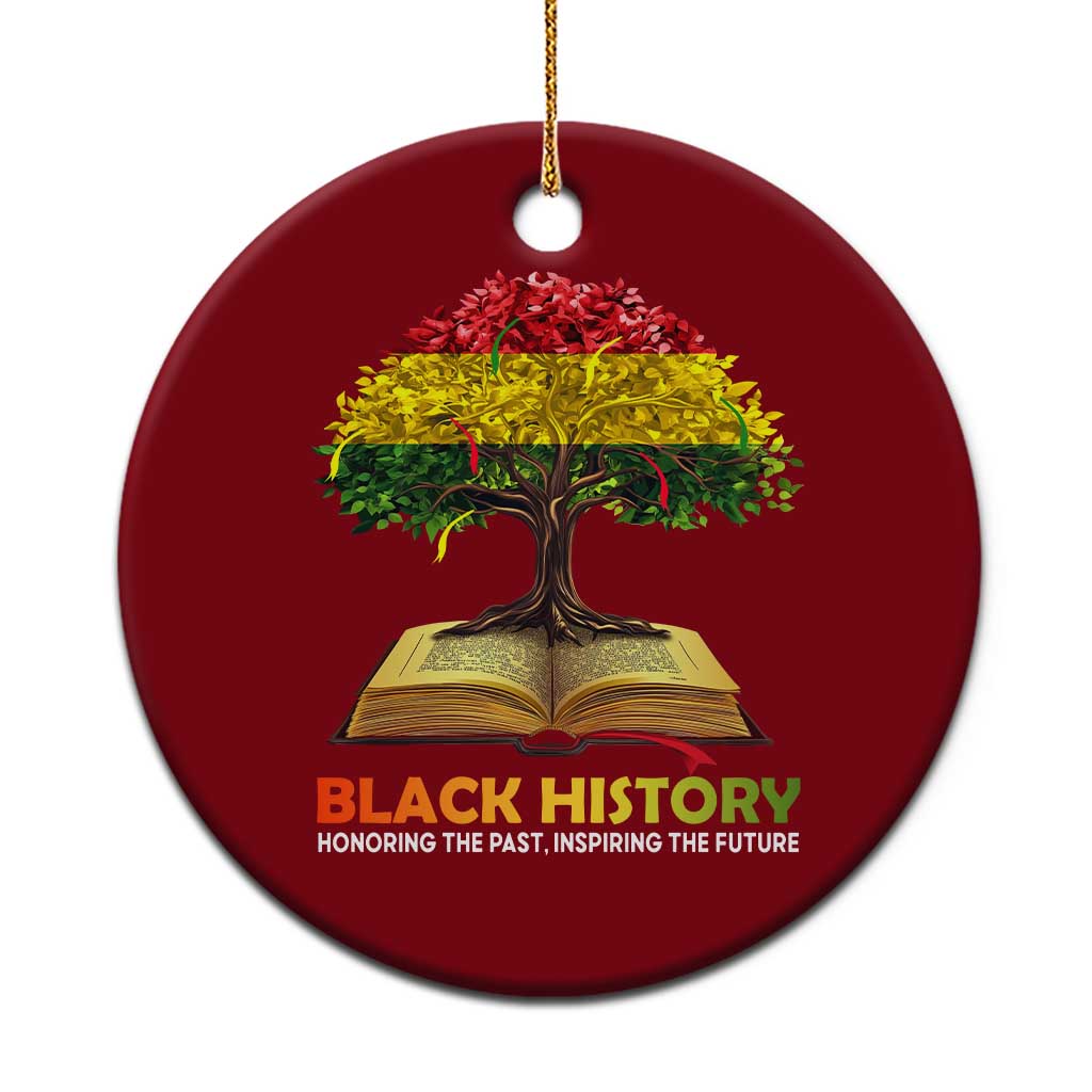 Black History Month Ceramic Ornament Honoring The Past Inspiring The Future African American Roots Pride TS02 1pc Red Print Your Wear