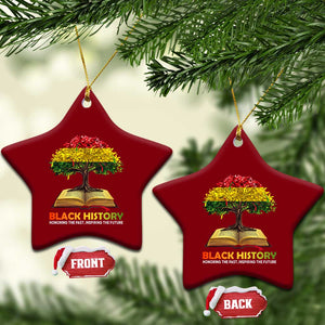 Black History Month Ceramic Ornament Honoring The Past Inspiring The Future African American Roots Pride TS02 Print Your Wear