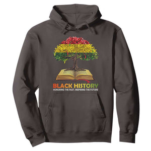 Black History Month Hoodie Honoring The Past Inspiring The Future African American Roots Pride TS02 Dark Chocolate Print Your Wear