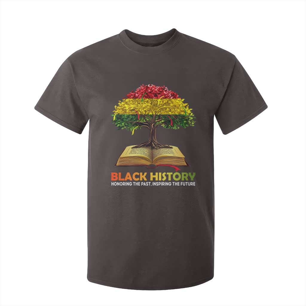 Black History Month T Shirt For Kid Honoring The Past Inspiring The Future African American Roots Pride TS02 Dark Chocolate Print Your Wear