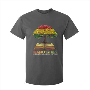Black History Month T Shirt For Kid Honoring The Past Inspiring The Future African American Roots Pride TS02 Dark Heather Print Your Wear