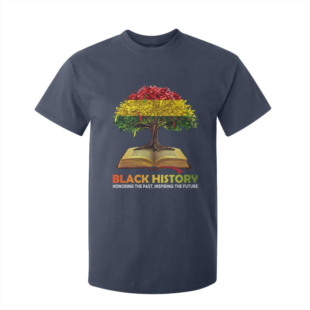 Black History Month T Shirt For Kid Honoring The Past Inspiring The Future African American Roots Pride TS02 Navy Print Your Wear