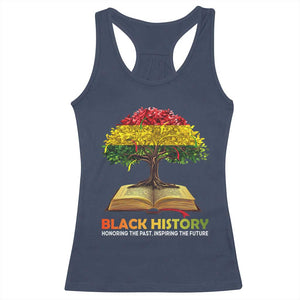Black History Month Racerback Tank Top Honoring The Past Inspiring The Future African American Roots Pride TS02 Navy Print Your Wear