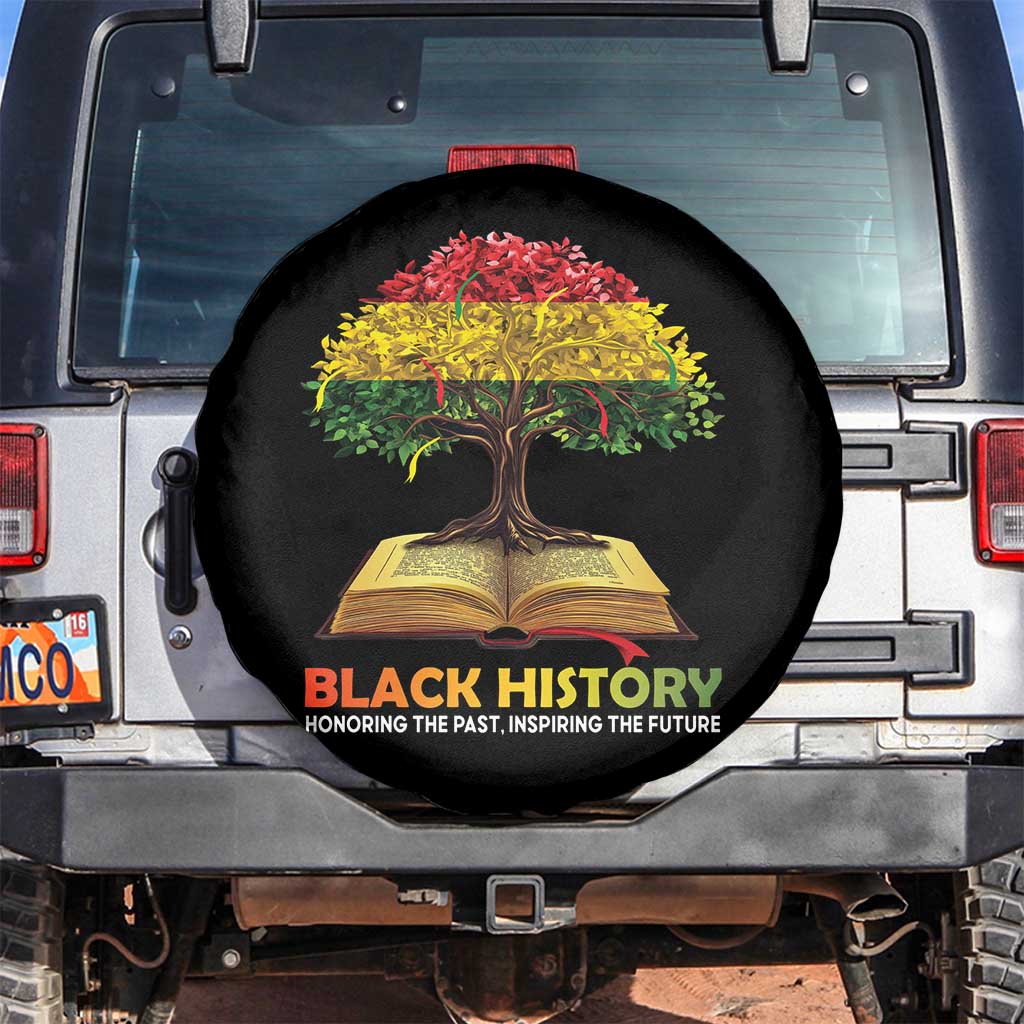 Black History Month Spare Tire Cover Honoring The Past Inspiring The Future African American Roots Pride TS02 No hole Black Print Your Wear