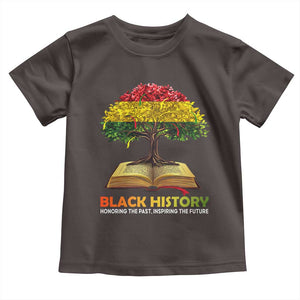 Black History Month Toddler T Shirt Honoring The Past Inspiring The Future African American Roots Pride TS02 Dark Chocolate Print Your Wear