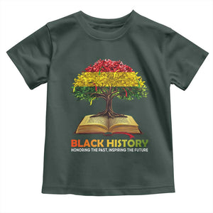 Black History Month Toddler T Shirt Honoring The Past Inspiring The Future African American Roots Pride TS02 Dark Forest Green Print Your Wear