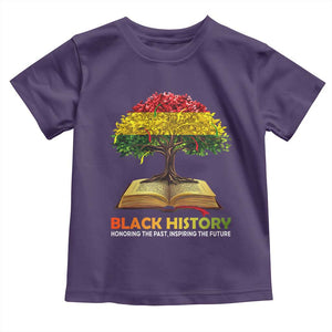 Black History Month Toddler T Shirt Honoring The Past Inspiring The Future African American Roots Pride TS02 Purple Print Your Wear