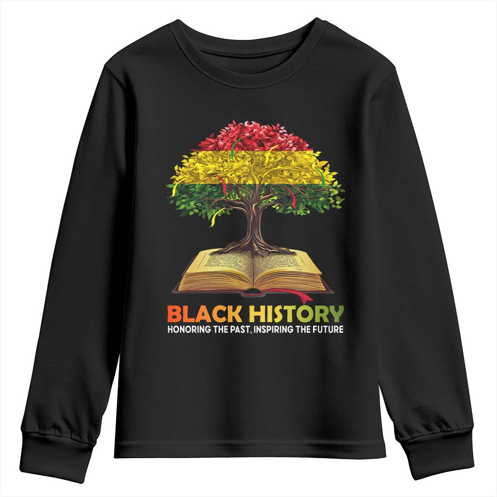 Black History Month Youth Sweatshirt Honoring The Past Inspiring The Future African American Roots Pride TS02 Black Print Your Wear