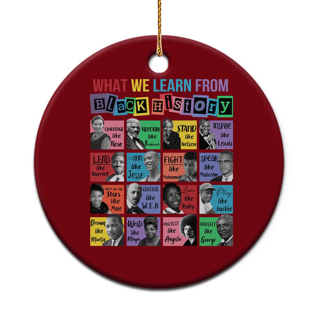 What We Learn From Black History Ceramic Ornament Black Civil Rights Leaders TS02 1pc Red Print Your Wear