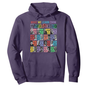 What We Learn From Black History Hoodie Black Civil Rights Leaders TS02 Purple Print Your Wear