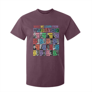 What We Learn From Black History T Shirt For Kid Black Civil Rights Leaders TS02 Maroon Print Your Wear