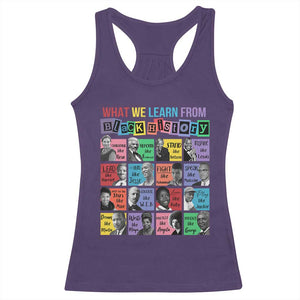 What We Learn From Black History Racerback Tank Top Black Civil Rights Leaders TS02 Purple Print Your Wear