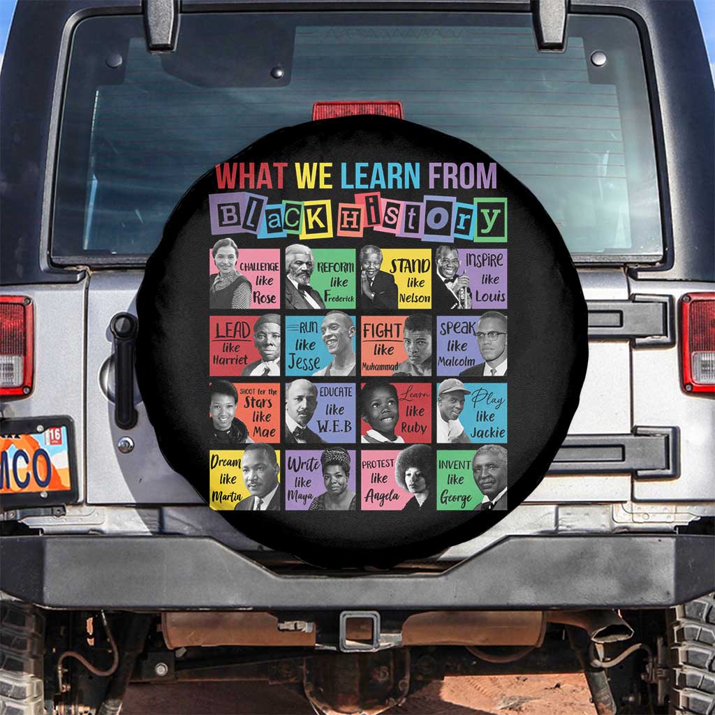 What We Learn From Black History Spare Tire Cover Black Civil Rights Leaders TS02 No hole Black Print Your Wear