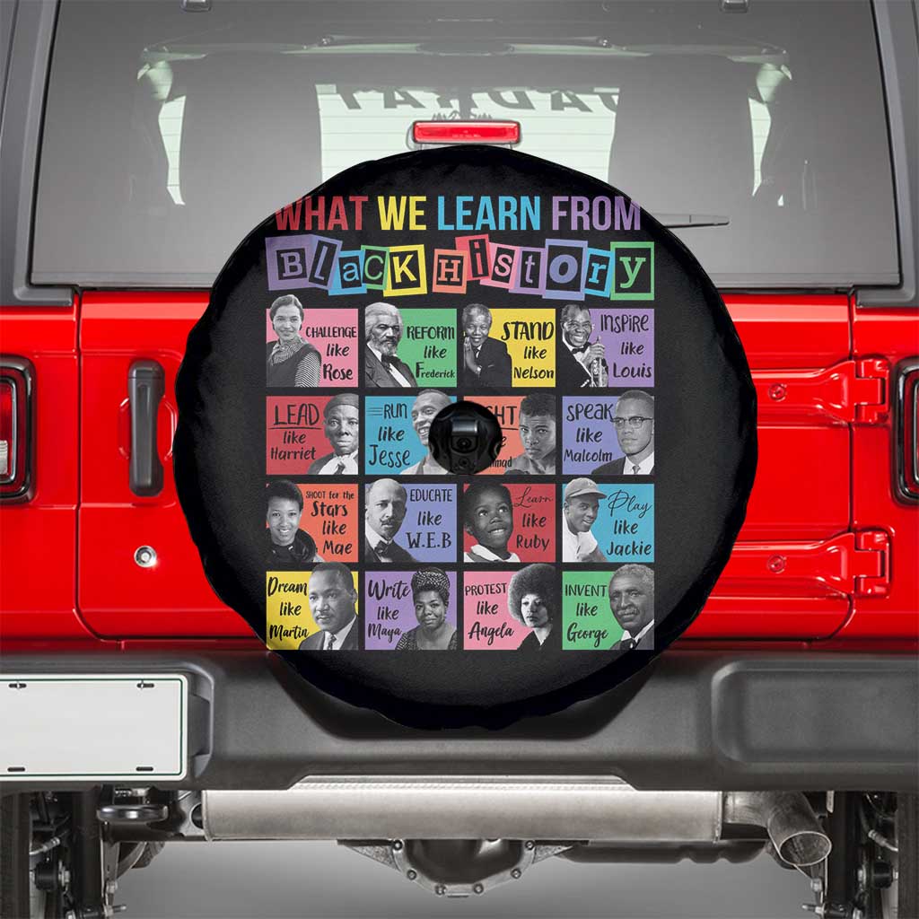 What We Learn From Black History Spare Tire Cover Black Civil Rights Leaders TS02 Black Print Your Wear