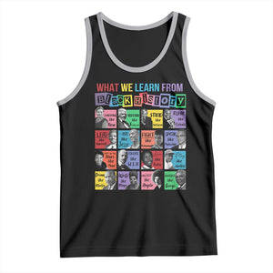 What We Learn From Black History Tank Top Black Civil Rights Leaders TS02 Black Athletic Heather Print Your Wear