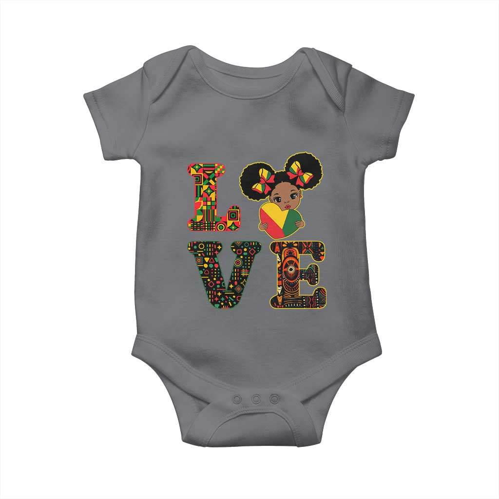 I Am Black Child Baby Onesie LOVE Black History Month Strong African American Pride TS02 Charcoal Print Your Wear