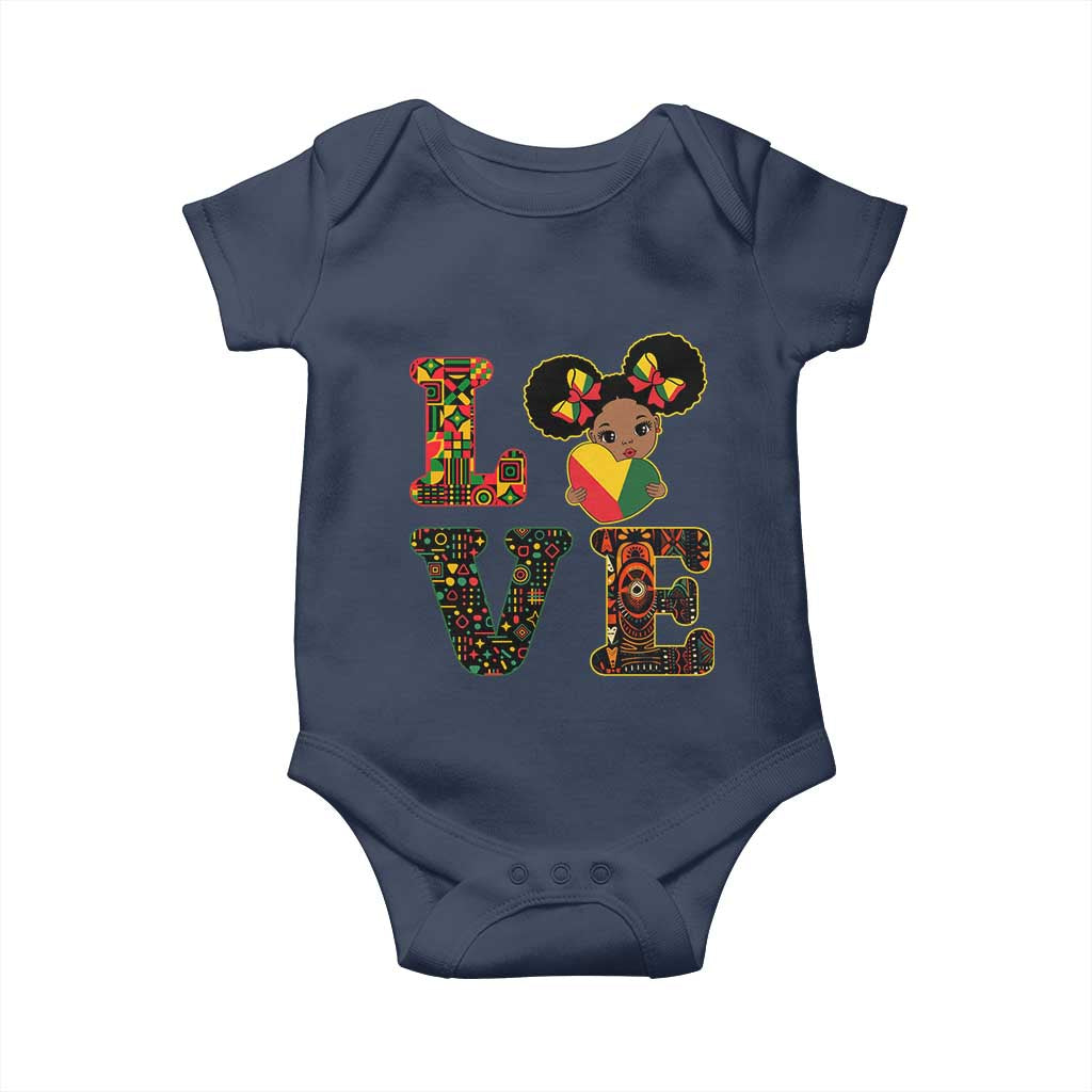 I Am Black Child Baby Onesie LOVE Black History Month Strong African American Pride TS02 Navy Print Your Wear