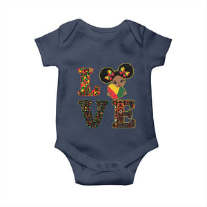 I Am Black Child Baby Onesie LOVE Black History Month Strong African American Pride TS02 Navy Print Your Wear