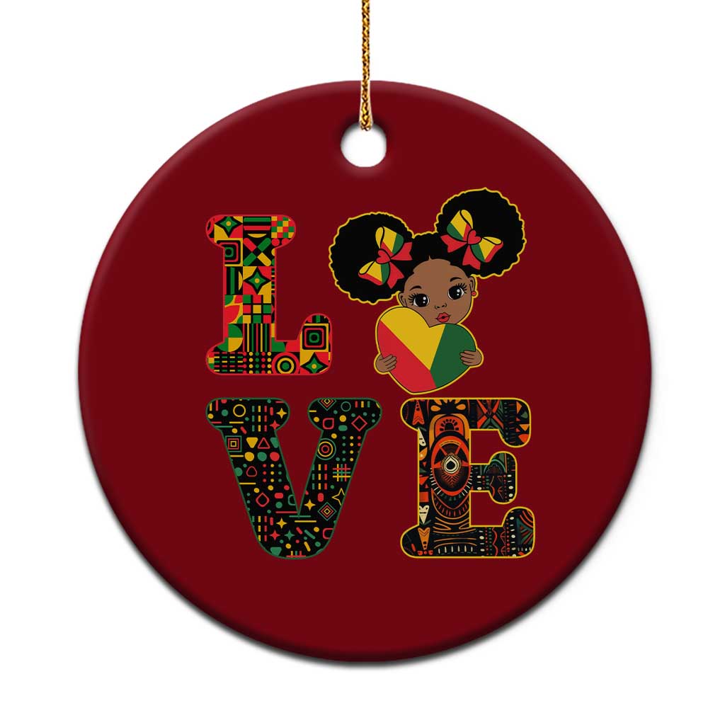 I Am Black Child Ceramic Ornament LOVE Black History Month Strong African American Pride TS02 1pc Red Print Your Wear