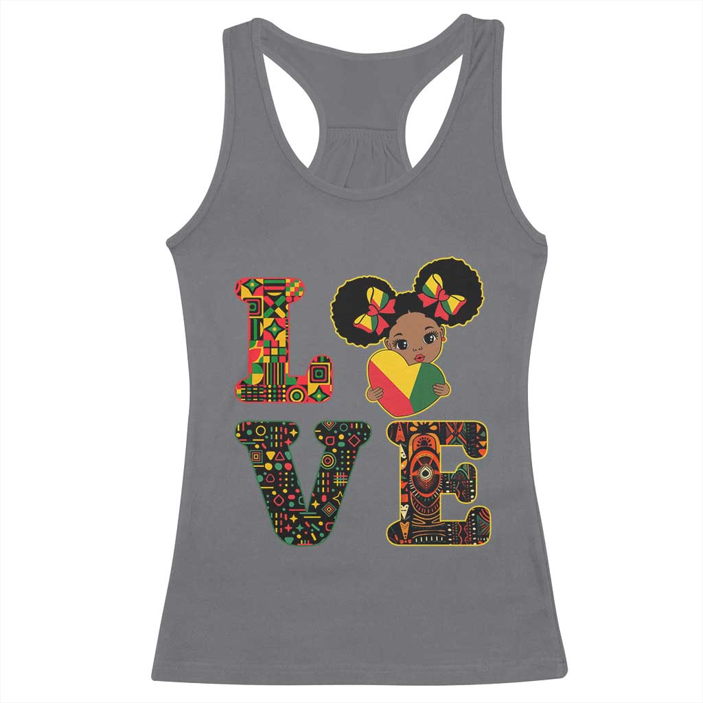 I Am Black Child Racerback Tank Top LOVE Black History Month Strong African American Pride TS02 Charcoal Print Your Wear