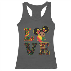 I Am Black Child Racerback Tank Top LOVE Black History Month Strong African American Pride TS02 Dark Heather Print Your Wear