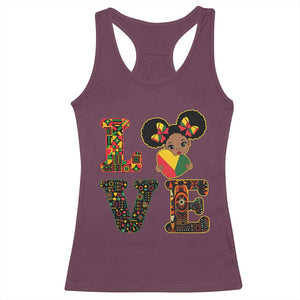 I Am Black Child Racerback Tank Top LOVE Black History Month Strong African American Pride TS02 Maroon Print Your Wear