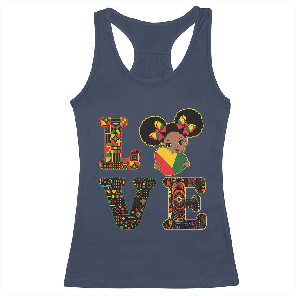 I Am Black Child Racerback Tank Top LOVE Black History Month Strong African American Pride TS02 Navy Print Your Wear
